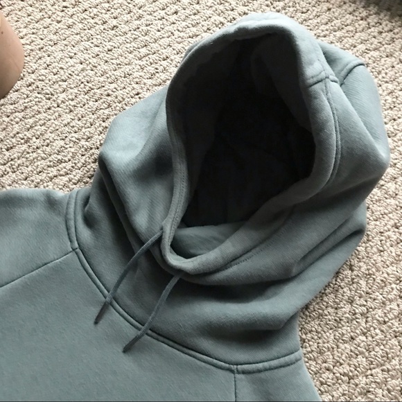 Nike Women’s Funnel Neck Pocket Sweatshirt In Beautiful Blue Green Sage - Picture 10 of 16